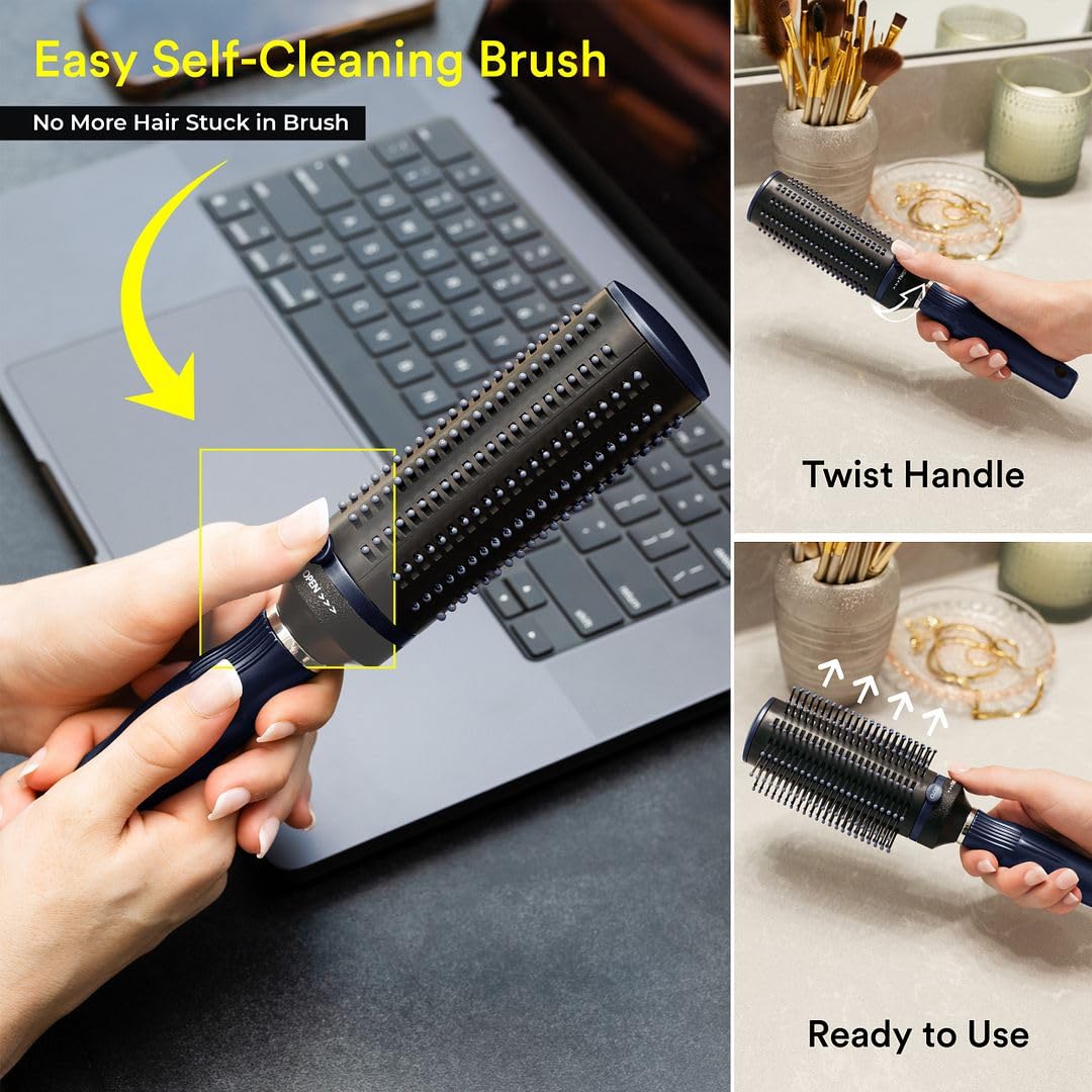 SHOP LC Detangler Brush curly-hair-friendly design supports versatile styling for curls.