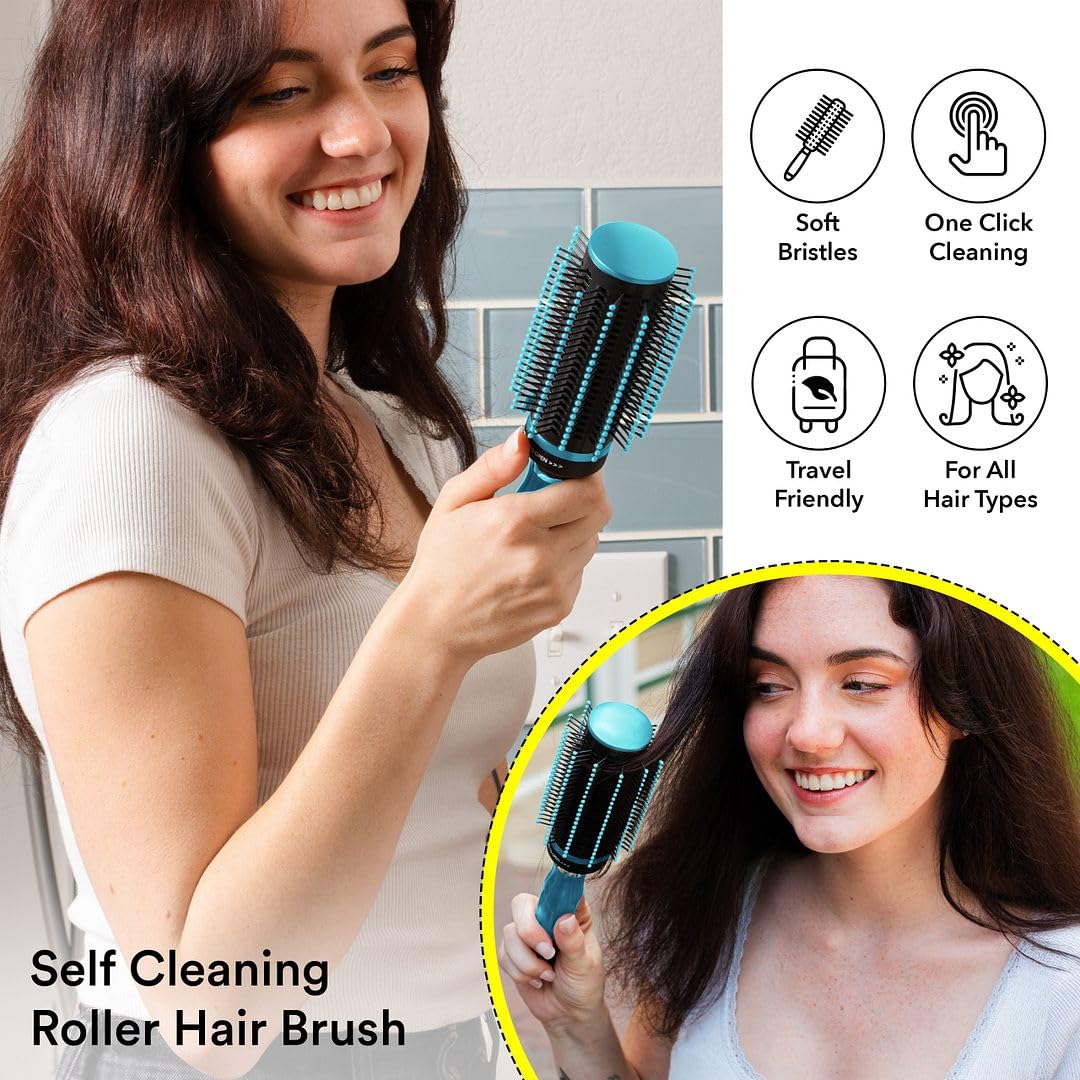 Shop LC retractable bristles hairbrush—gentle detangling minimizes hair breakage.