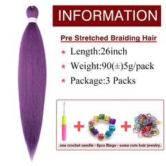 ShowCoco pre-stretched braiding hair for faster braiding and installation