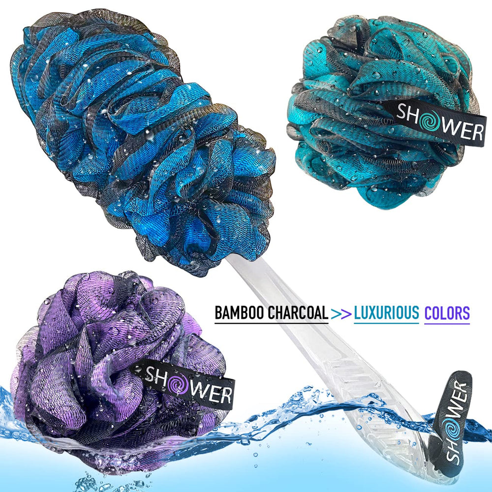 Shower Bouquet 17 inch back scrubber reaches the back for full cleansing