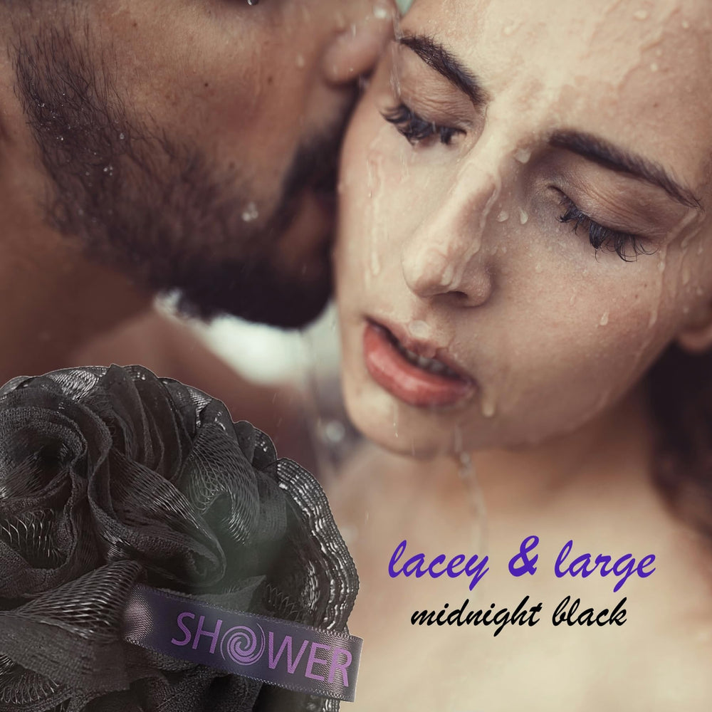 Shower Bouquet double scrubber combines soft mesh and lace exfoliation for balanced cleansing