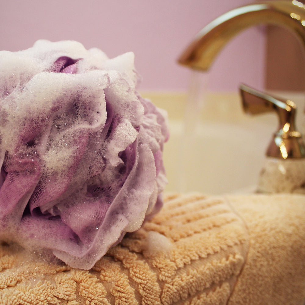 Shower Bouquet gift-ready loofah set as a thoughtful present