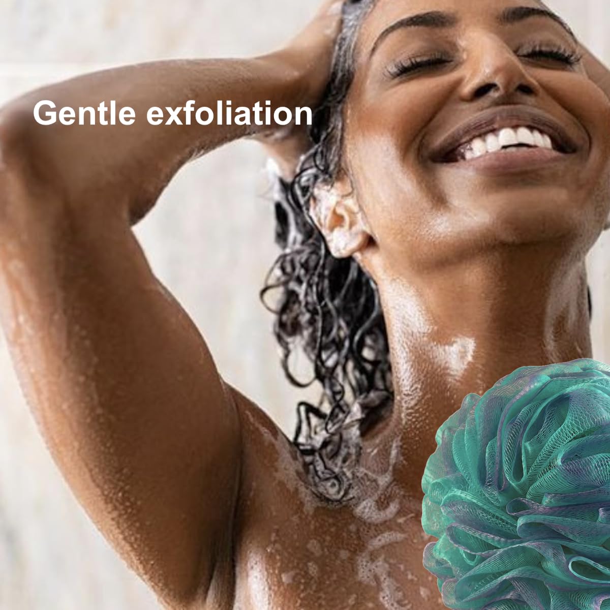 Shower Bouquet holiday-plush-puffs offer richer suds with body wash and soap.