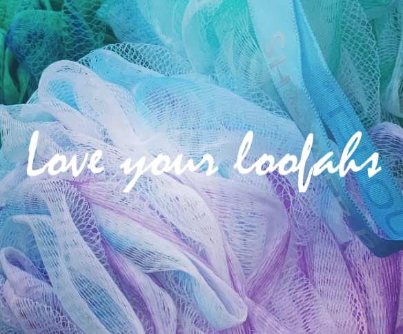 Shower Bouquet turquoise-blue loofah color option for daily use