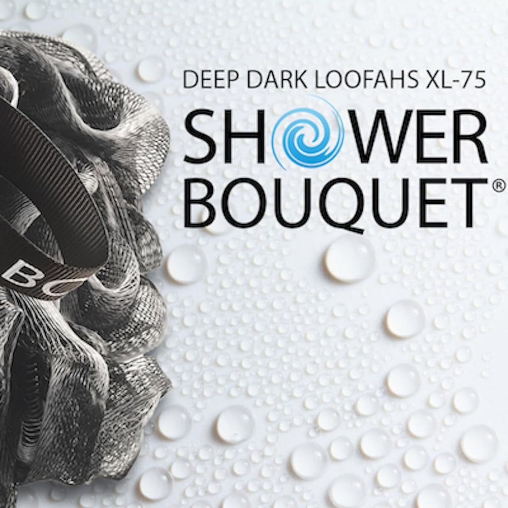 Shower Bouquet multi-color puff set complements body wash routines.