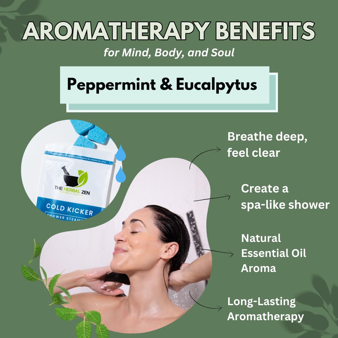 Shower-steamer tablets natural-essentials close-up emphasizing pure oils and fragrance without artificial scents.