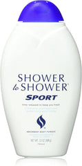 Shower To Shower sport application-dispense shows quick, mess-free odor control during workouts.