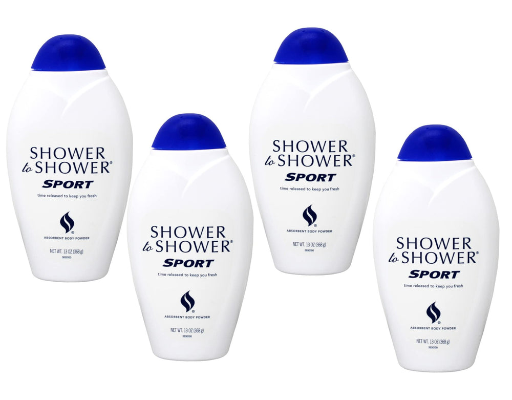 Shower To Shower absorbent body powder sport bottle close-up for moisture control