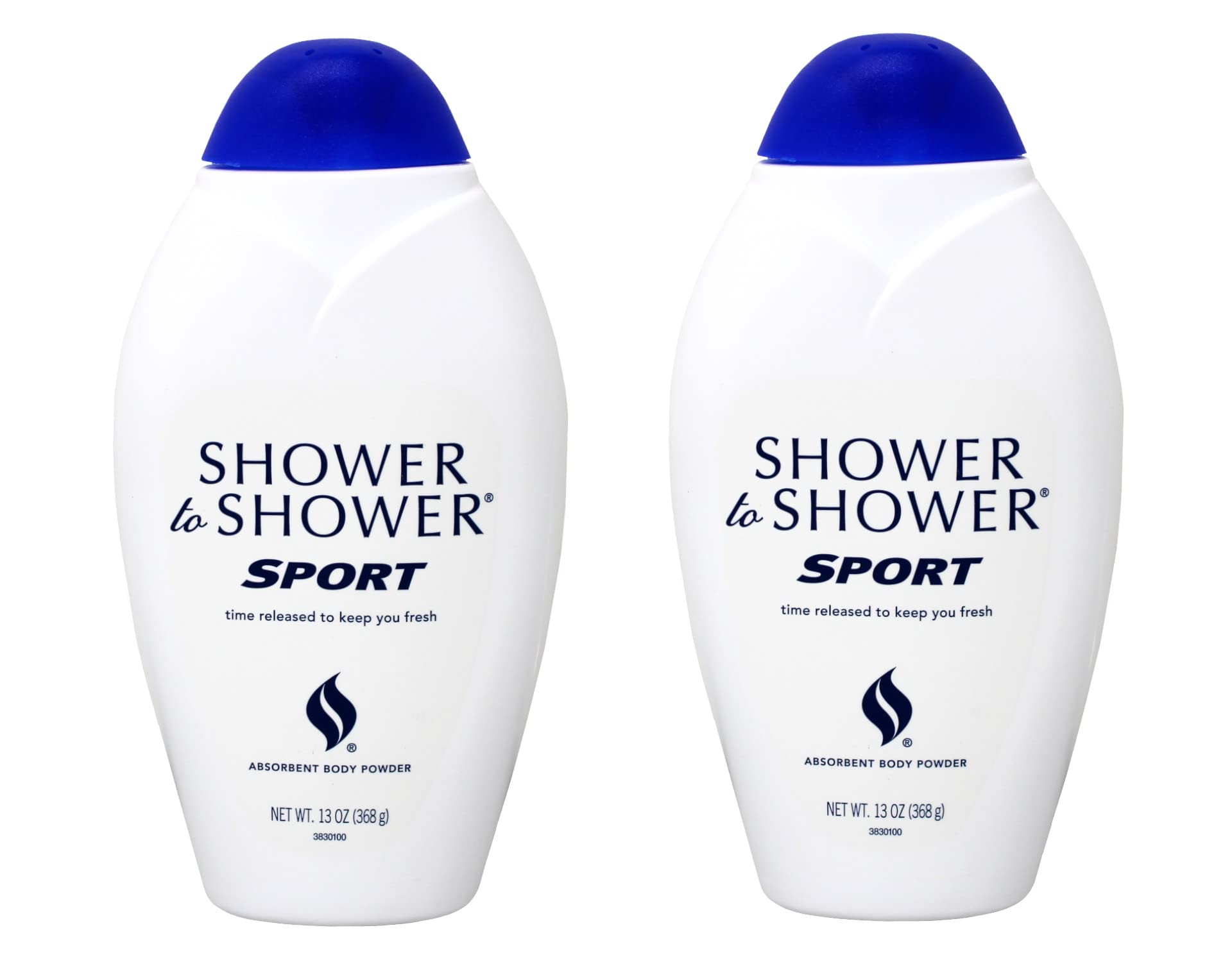 Shower To Shower absorbent body powder sport bottle shows dryness during activity