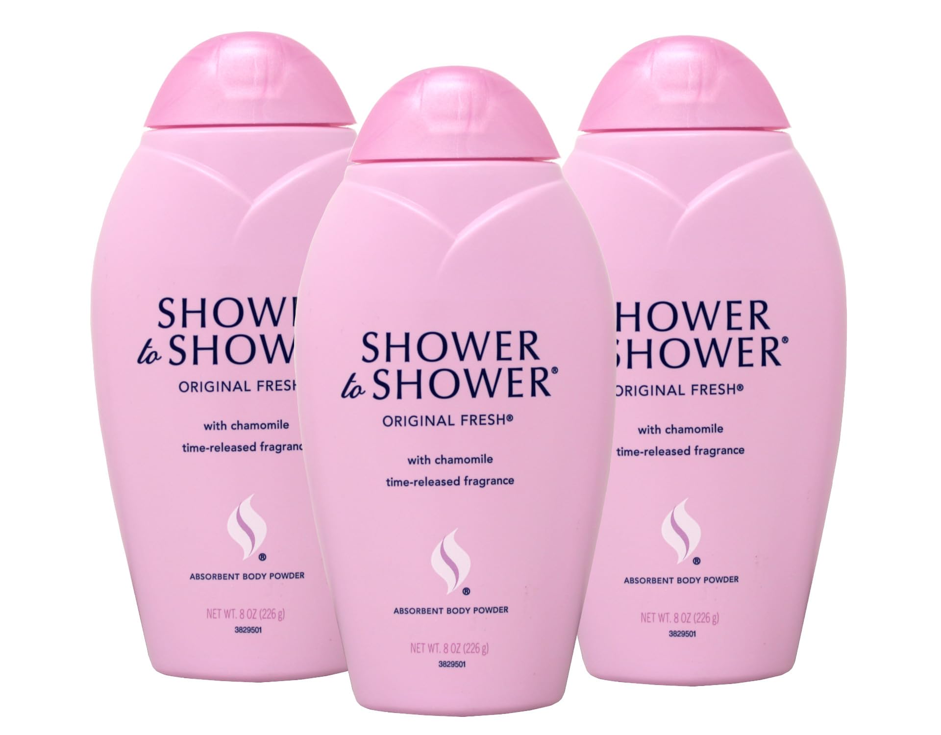 Shower To Shower Original Fresh 8 Oz 3 Pack bottle for all-day freshness and skin comfort.