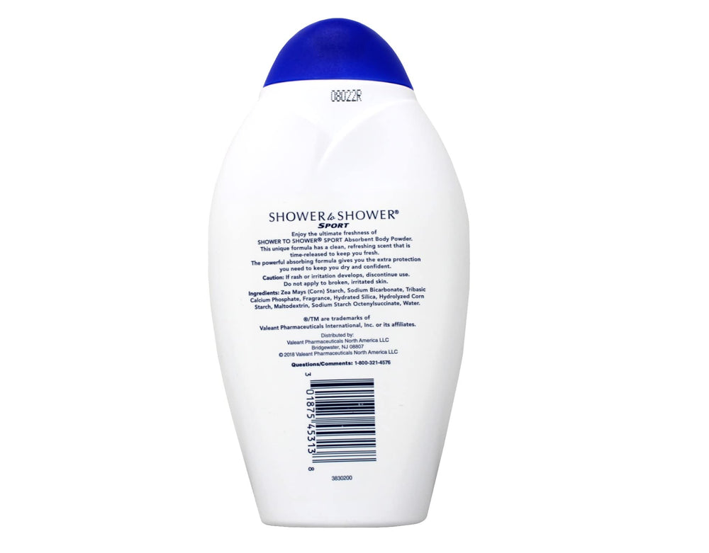 Shower To Shower packaging front-view highlights compact kit