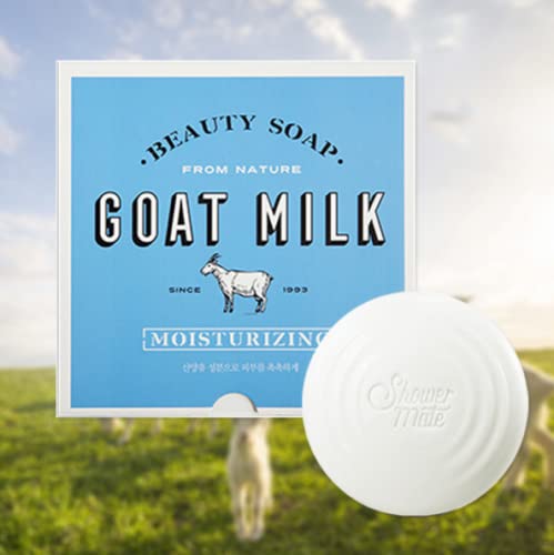 SHOWERMATE Goat Milk Soap White Milk 12-bar pack displayed for daily shower use