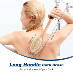 ShowEzily dual-sided shower brush with soft and firm bristles for versatile cleansing
