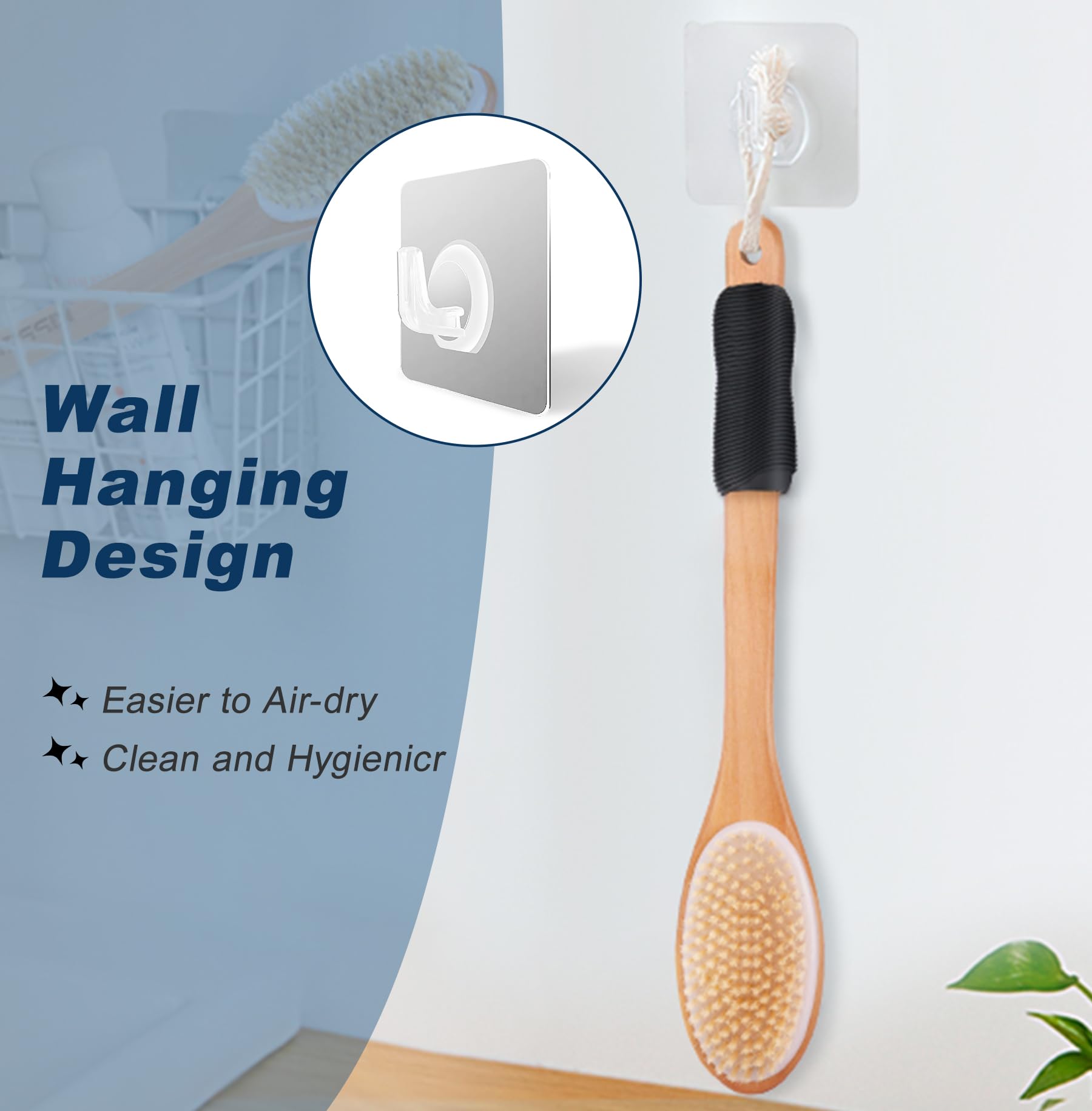 ShowEzily hanging loop lets the brush air-dry to stay fresh