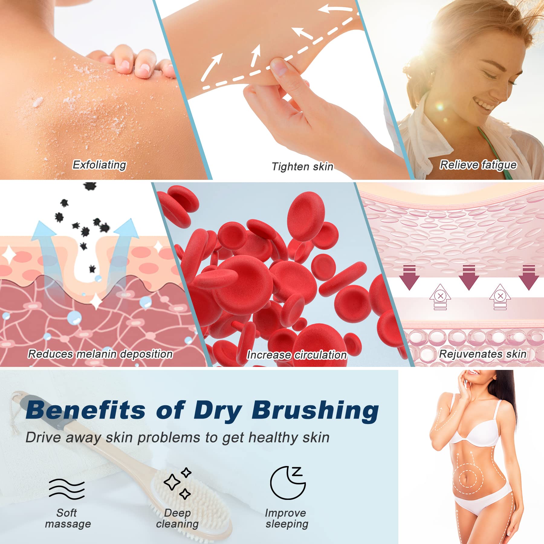 ShowEzily hog-bristle wooden brush combines durability with skin-friendly cleaning