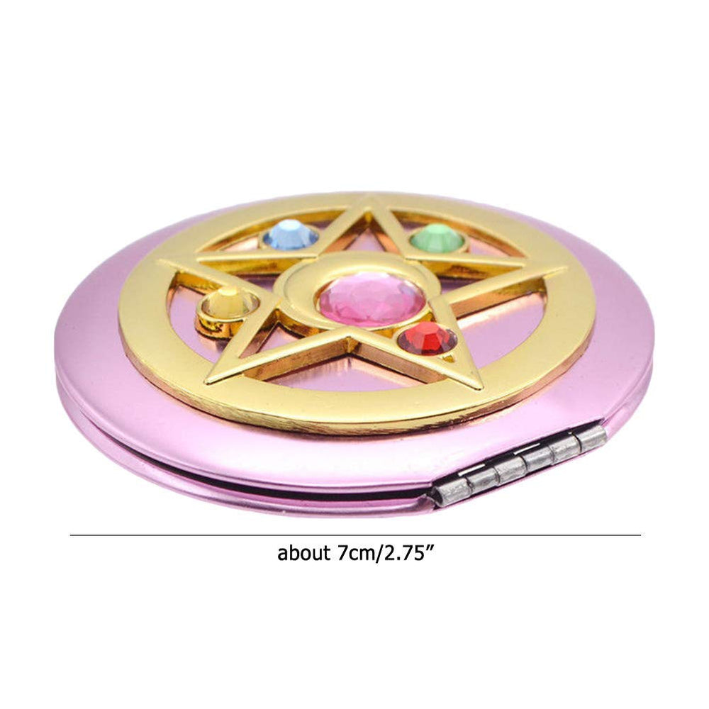 SHOWLOUE makeup compact mirror folded fits into a pocket for travel
