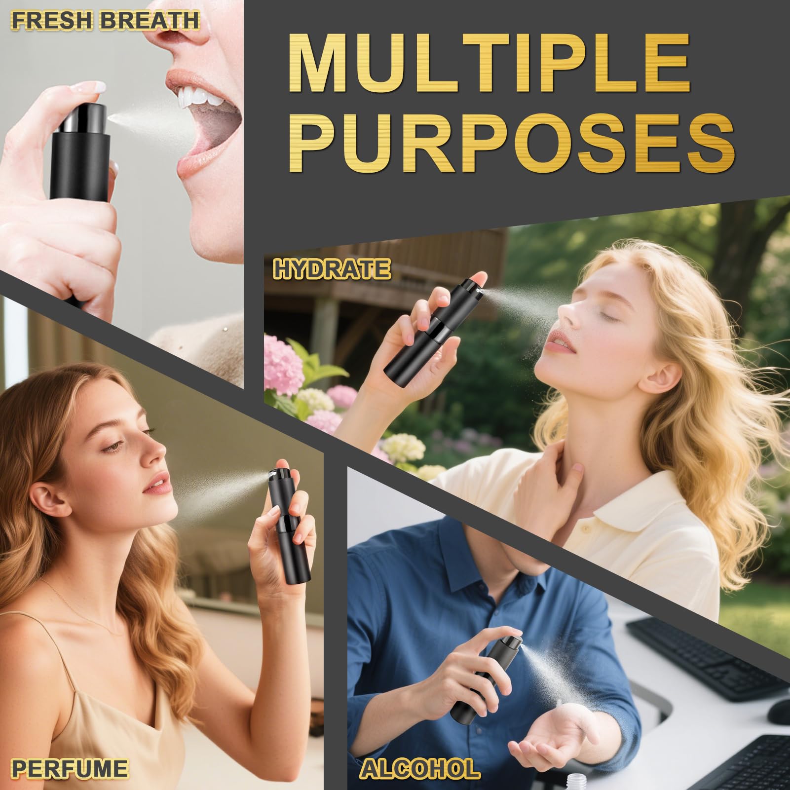 Showvigor 8ml bottles fit purses, pockets, and carry-ons for travel-ready scents.