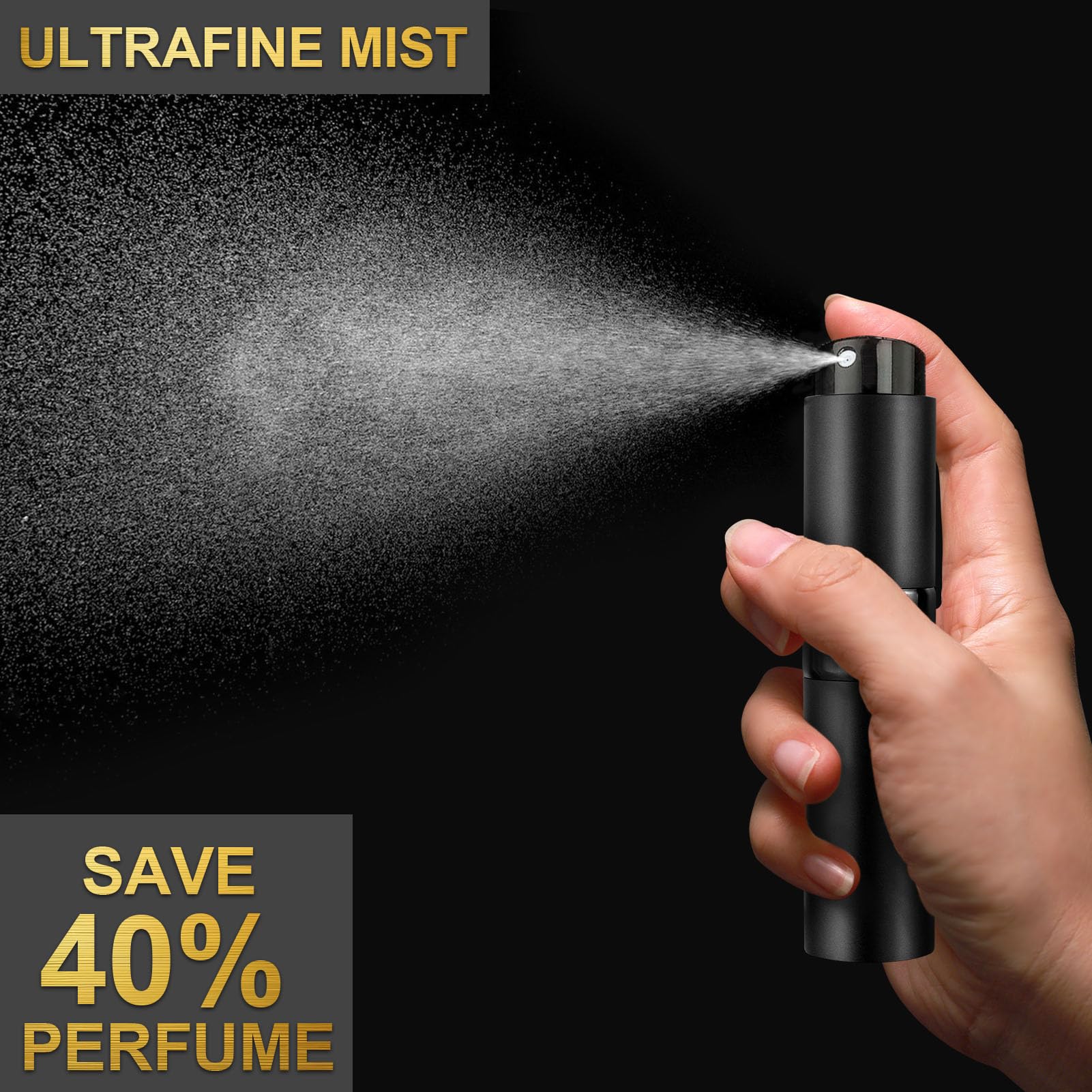 Showvigor fine-mist nozzle delivers salon-quality spray for hair and fabrics.