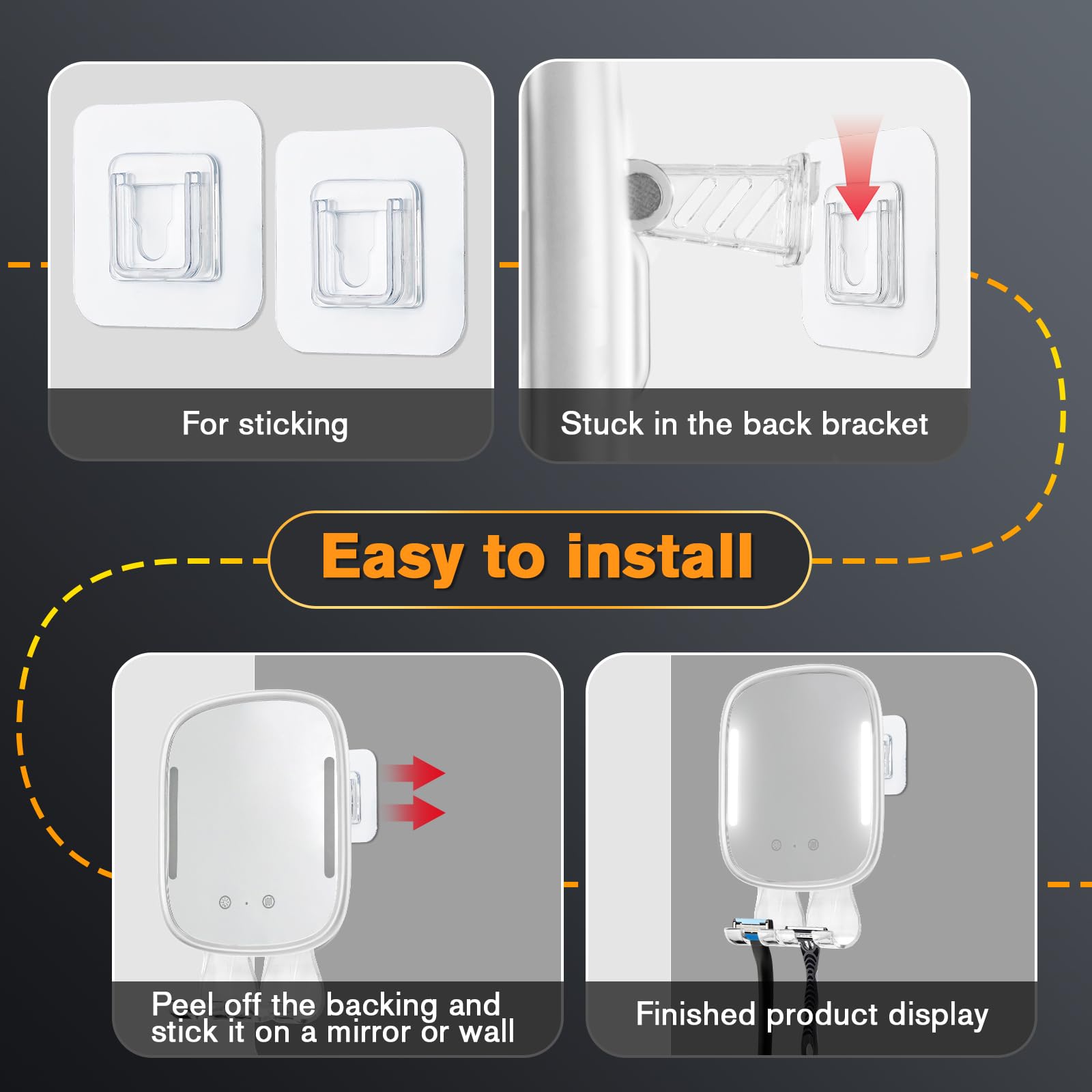 Showvigor waterproof anti-fog mirror withstands steamy bathrooms for steady reflections.