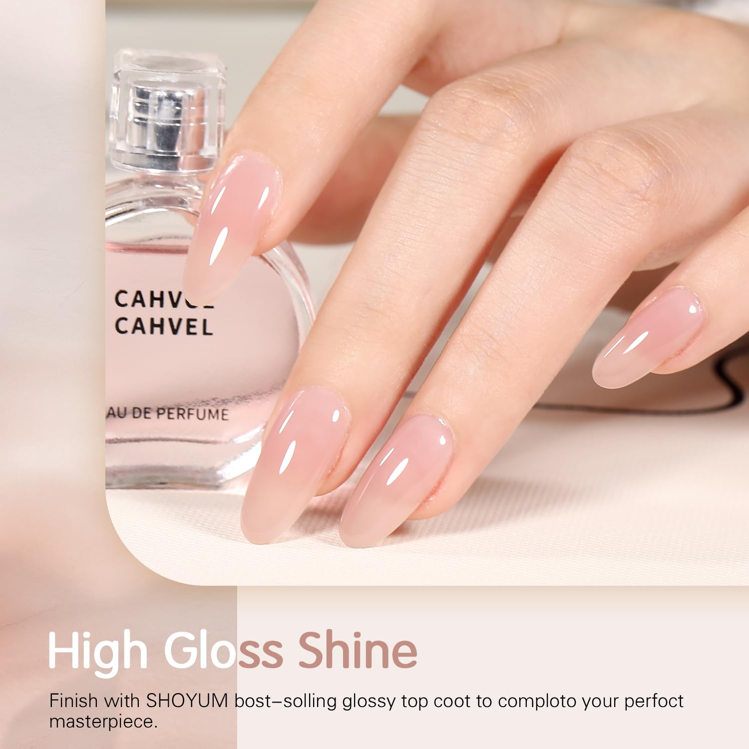 SHOYUM Jelly Nude 6-color palette highlights neutral pinks and nude tones