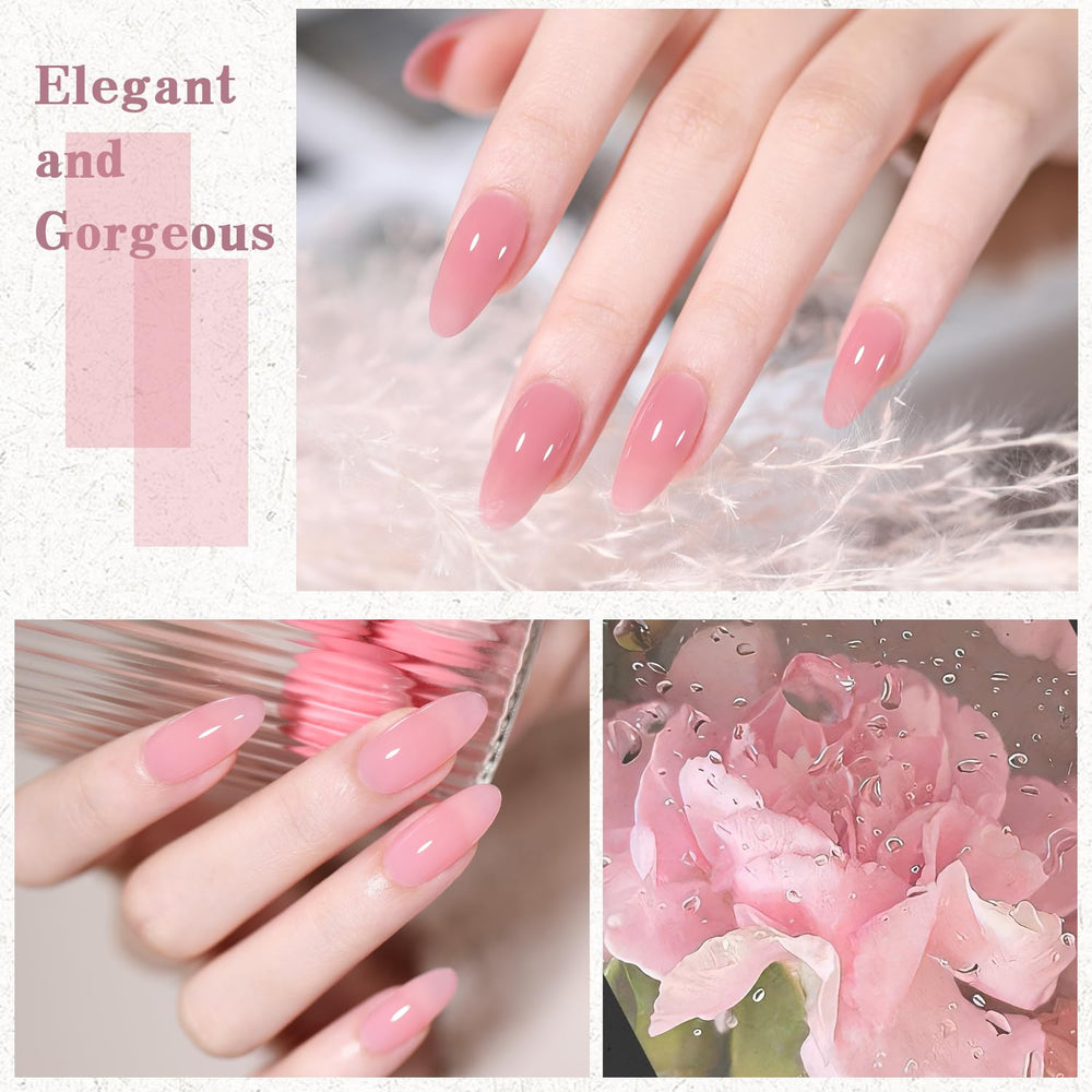 SHOYUM Jelly Nude 7ml bottle, compact gel polish for convenient home nail art.