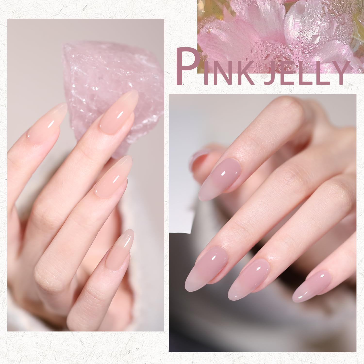 SHOYUM Jelly Nude base coat prep, prepares nail bed for better adhesion.