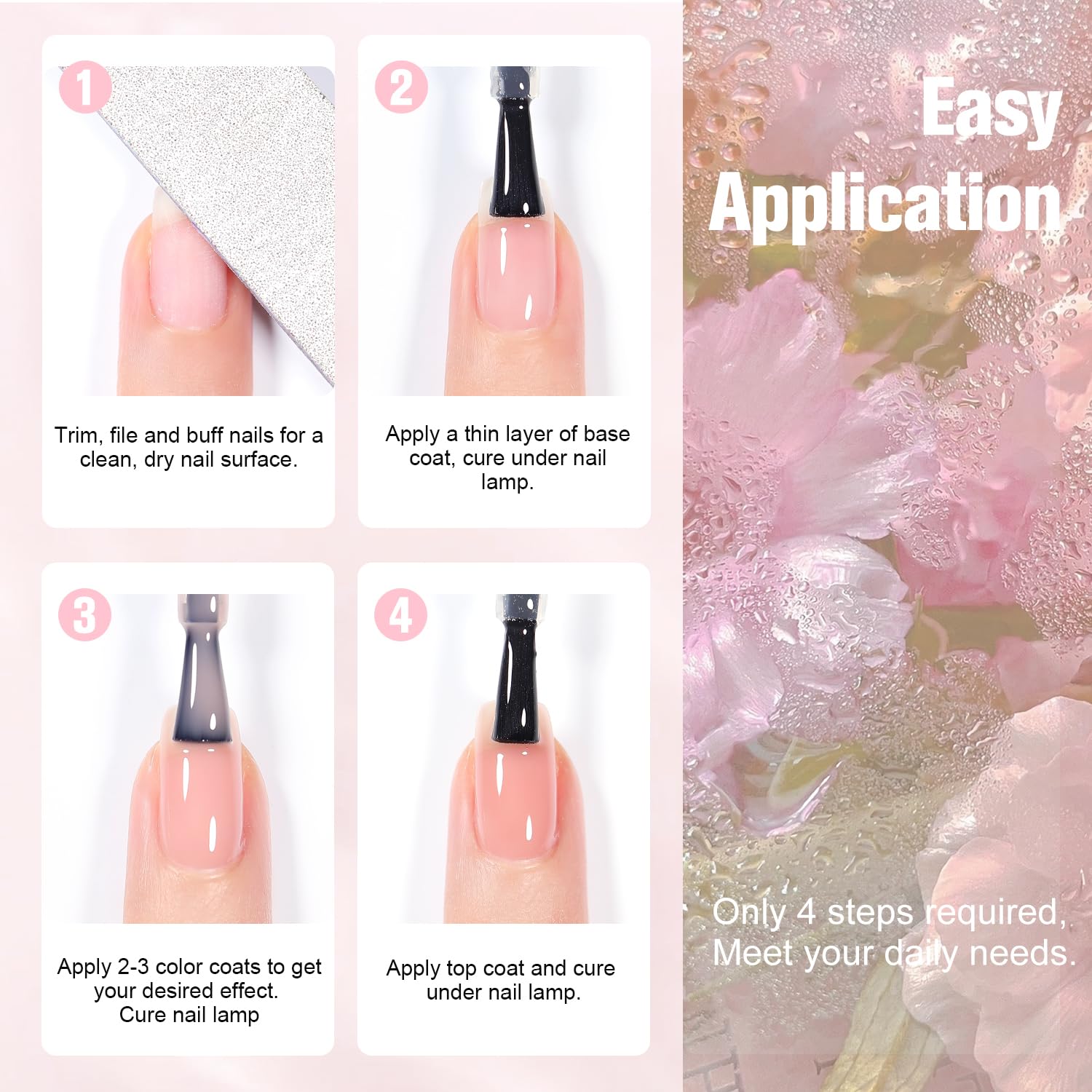 SHOYUM Jelly Nude packaging shot, attractive at-home salon kit ready to use.