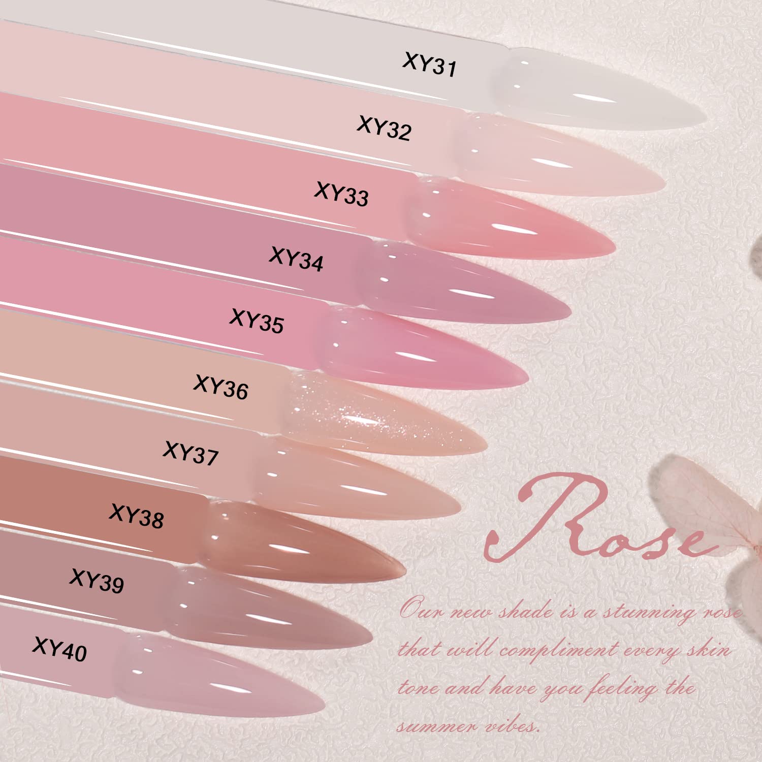 SHOYUM Jelly Nude top coat gloss, seals color with lasting shine and chip resistance.