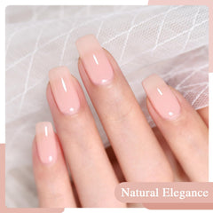 SHOYUM brush-stroke application highlights smooth, even coverage for a professional manicure.