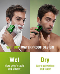 SHPAVVER beard-trimmer ipx7-waterproof design supports dry or wet grooming.