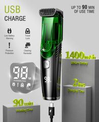 SHPAVVER beard-trimmer stainless-steel-blades deliver precise trims.