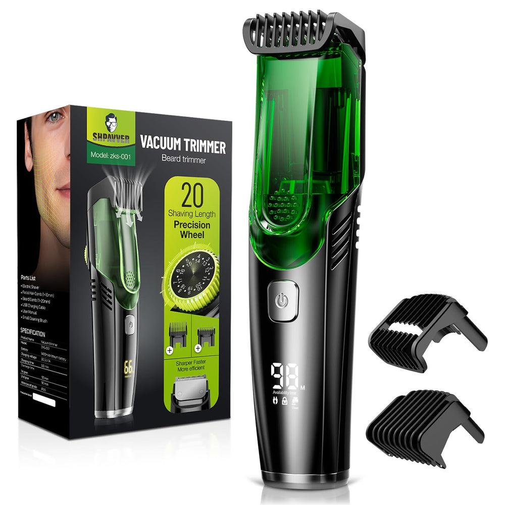 SHPAVVER beard-trimmer vacuum-compartment enables mess-free grooming.