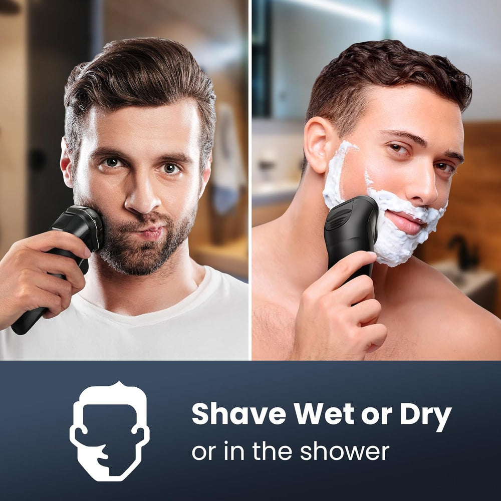 SHPAVVER electric razor cordless portable for on-the-go grooming