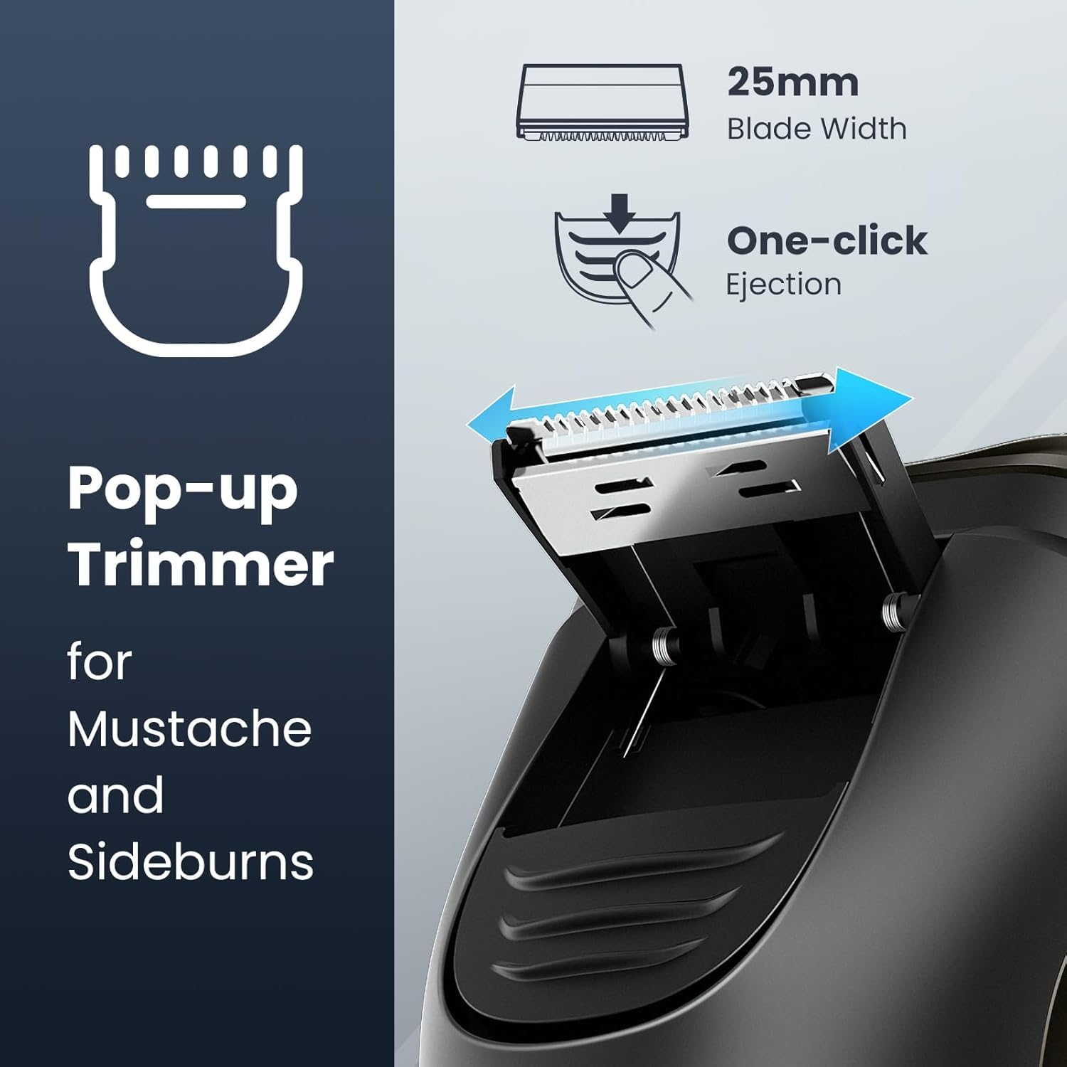 SHPAVVER electric razor pop-up trimmer for precise detailing