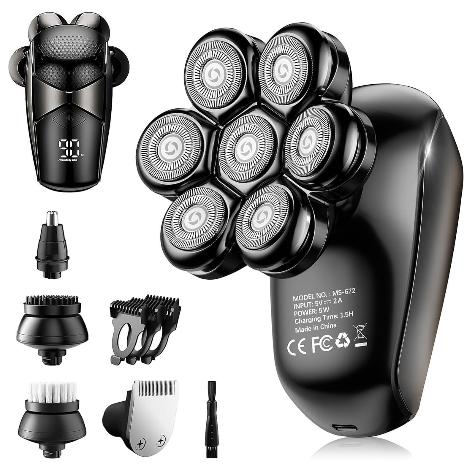 SHPAVVER head shaver 7D rotary close shave for bald men