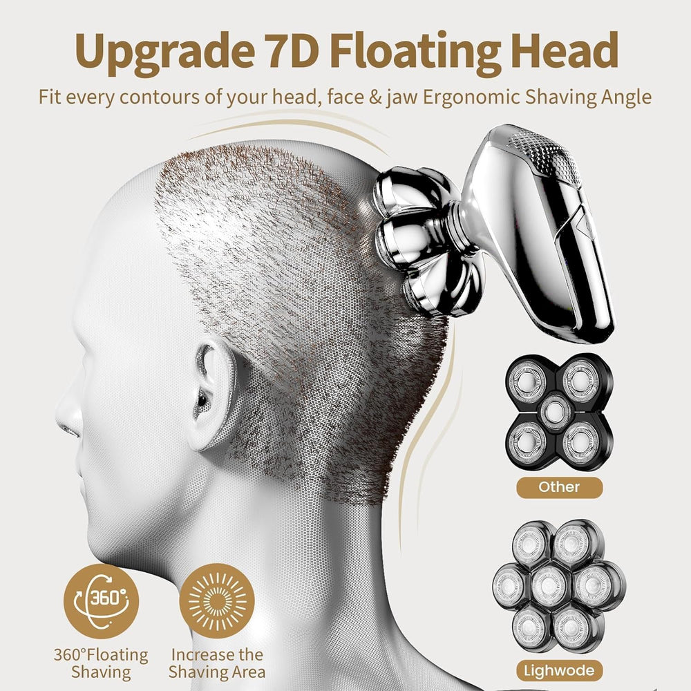 SHPAVVER hair-trimmer attachment for neat sideburns and head shaping.