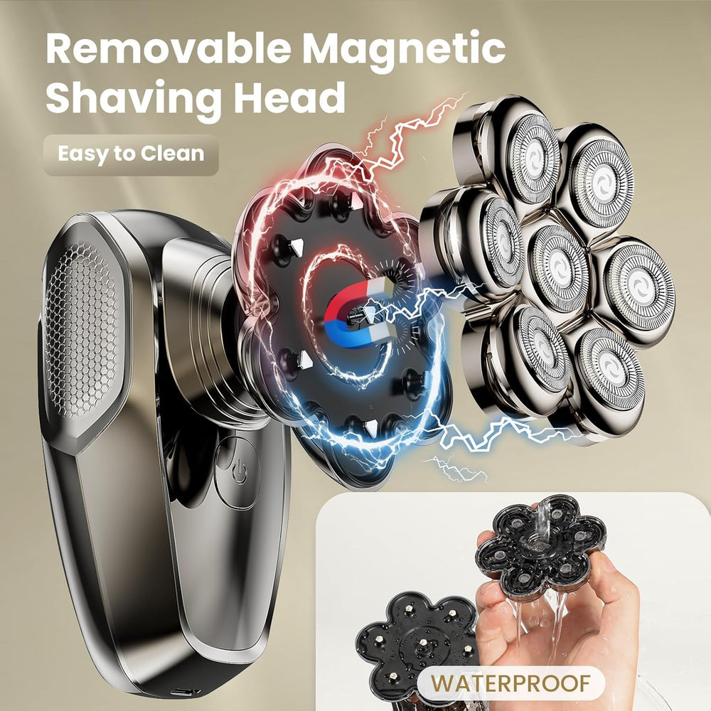 SHPAVVER head shaver removable magnetic head enables easy cleaning