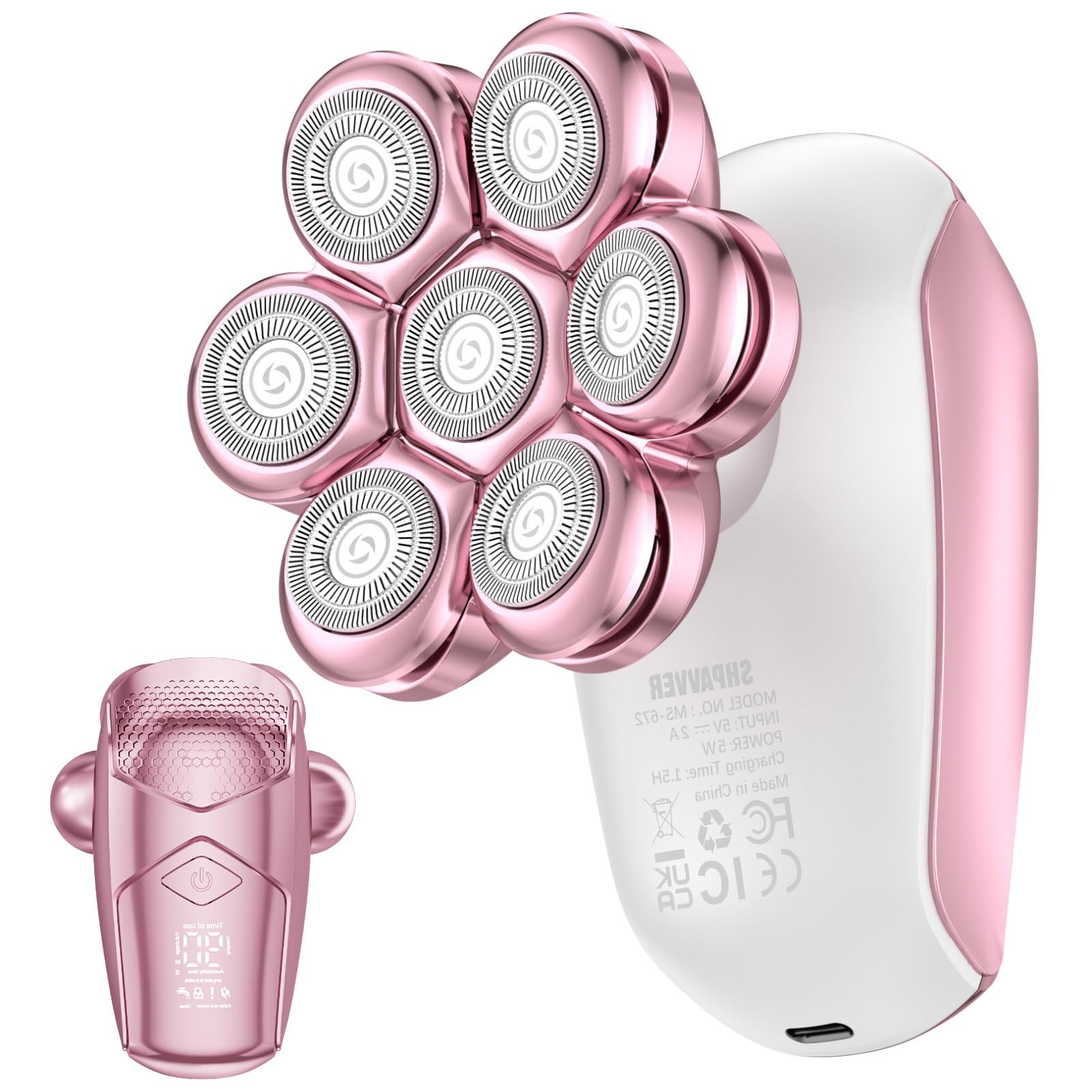 SHPAVVER women's electric razor for full-body use with versatile all-in-one grooming
