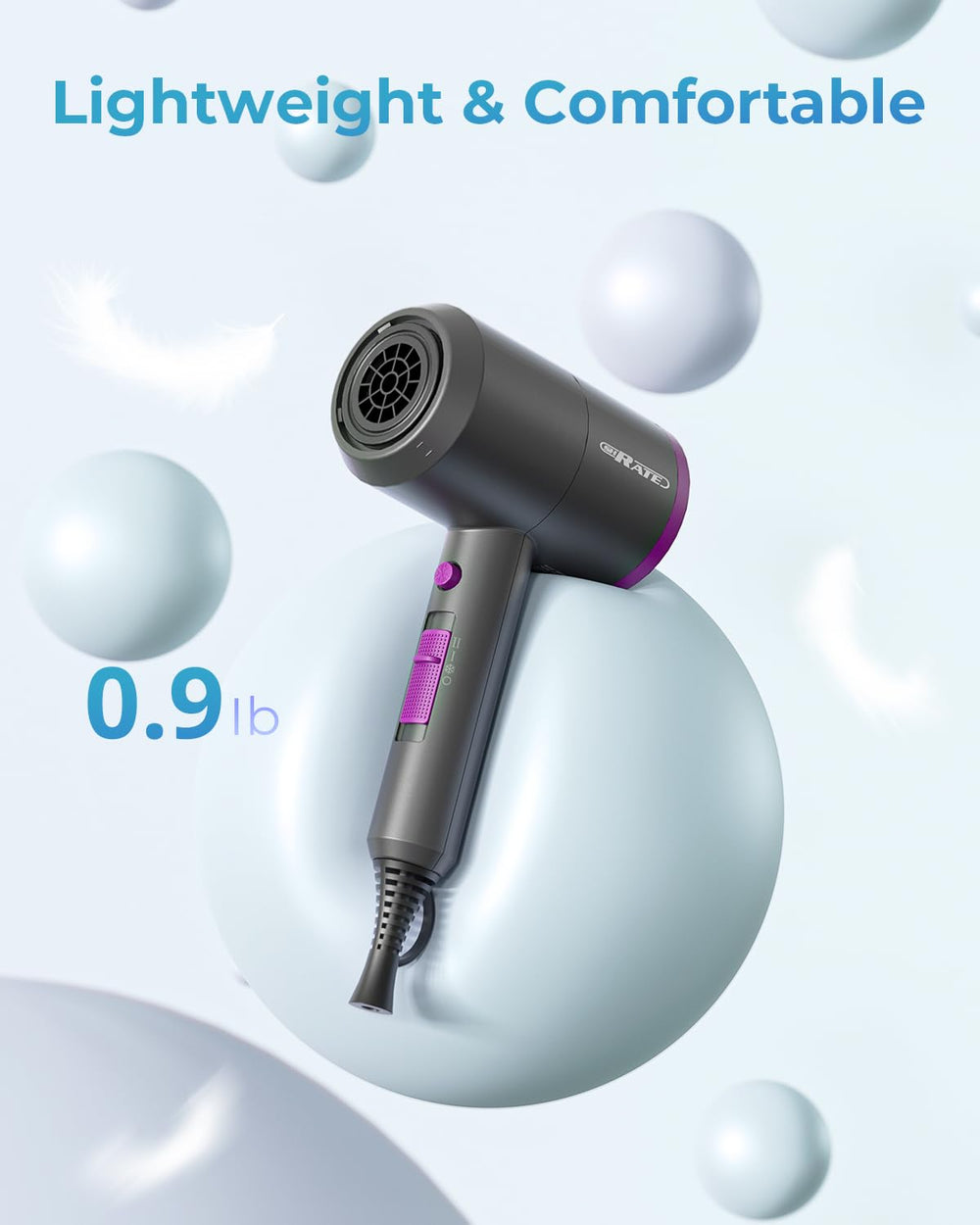 SHRATE smooth nozzle for sleek, polished finishes and precise airflow.