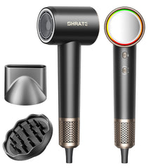 SHRATE professional high-speed ionic hair dryer front view for ultra-fast drying on busy mornings