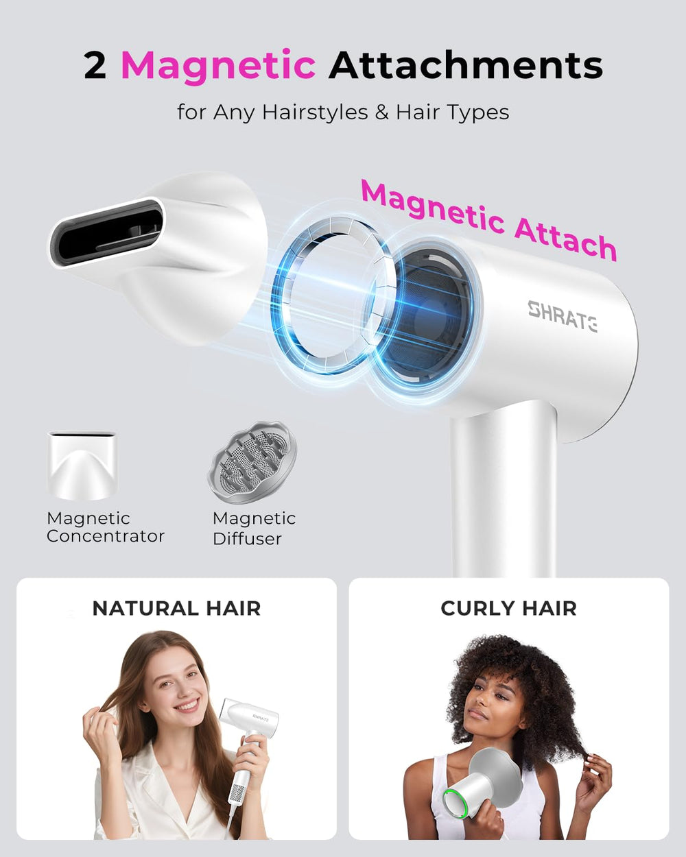 SHRATE intelligent heat control prevents overheating while drying