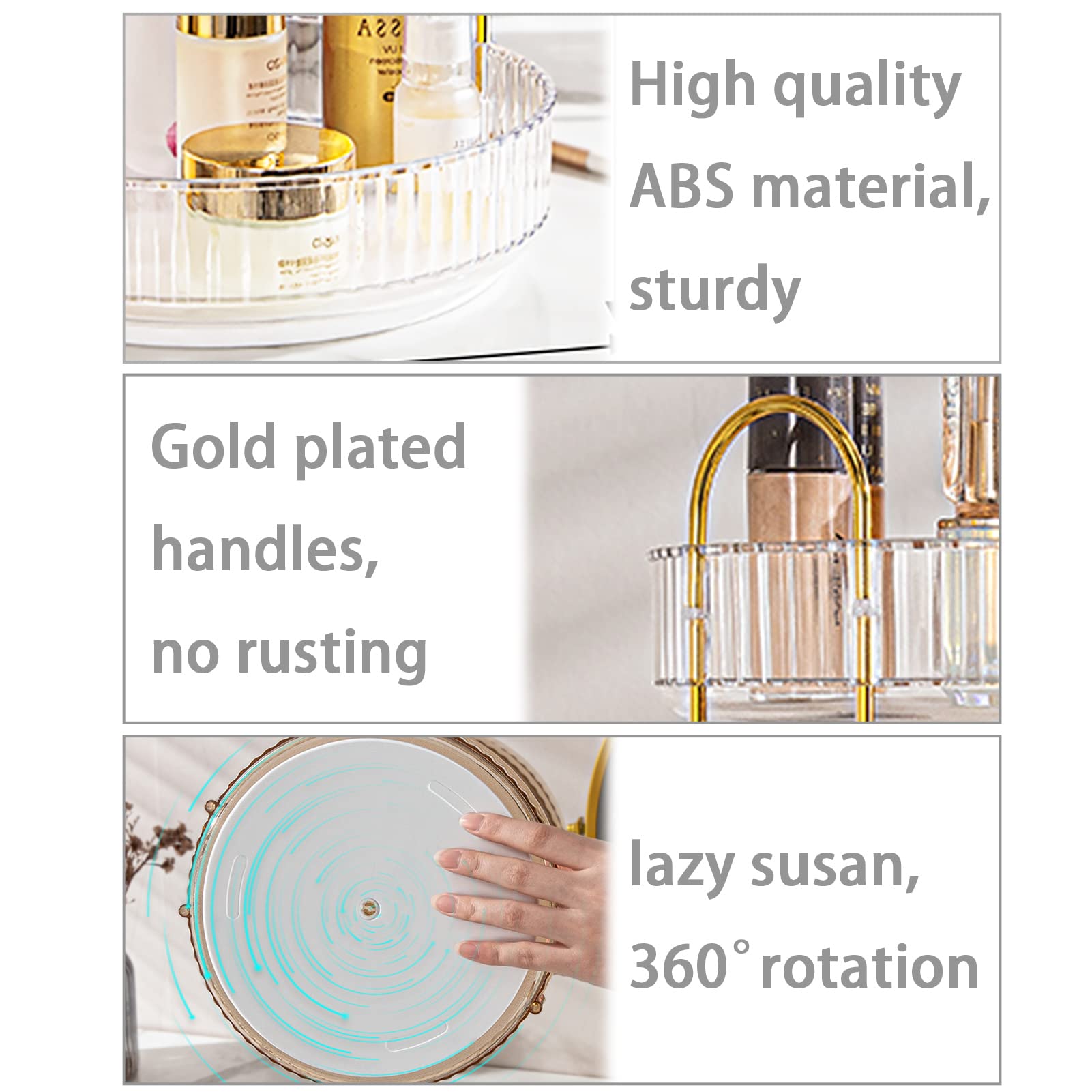 Shuang Qing rotating makeup organizer large capacity keeps skincare, makeup, and perfume organized.