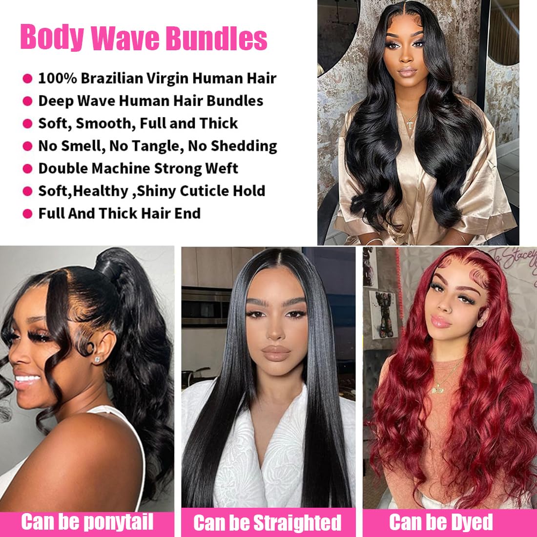 Shuangya Hair 12A grade Brazilian hair close-up shows healthy cuticles