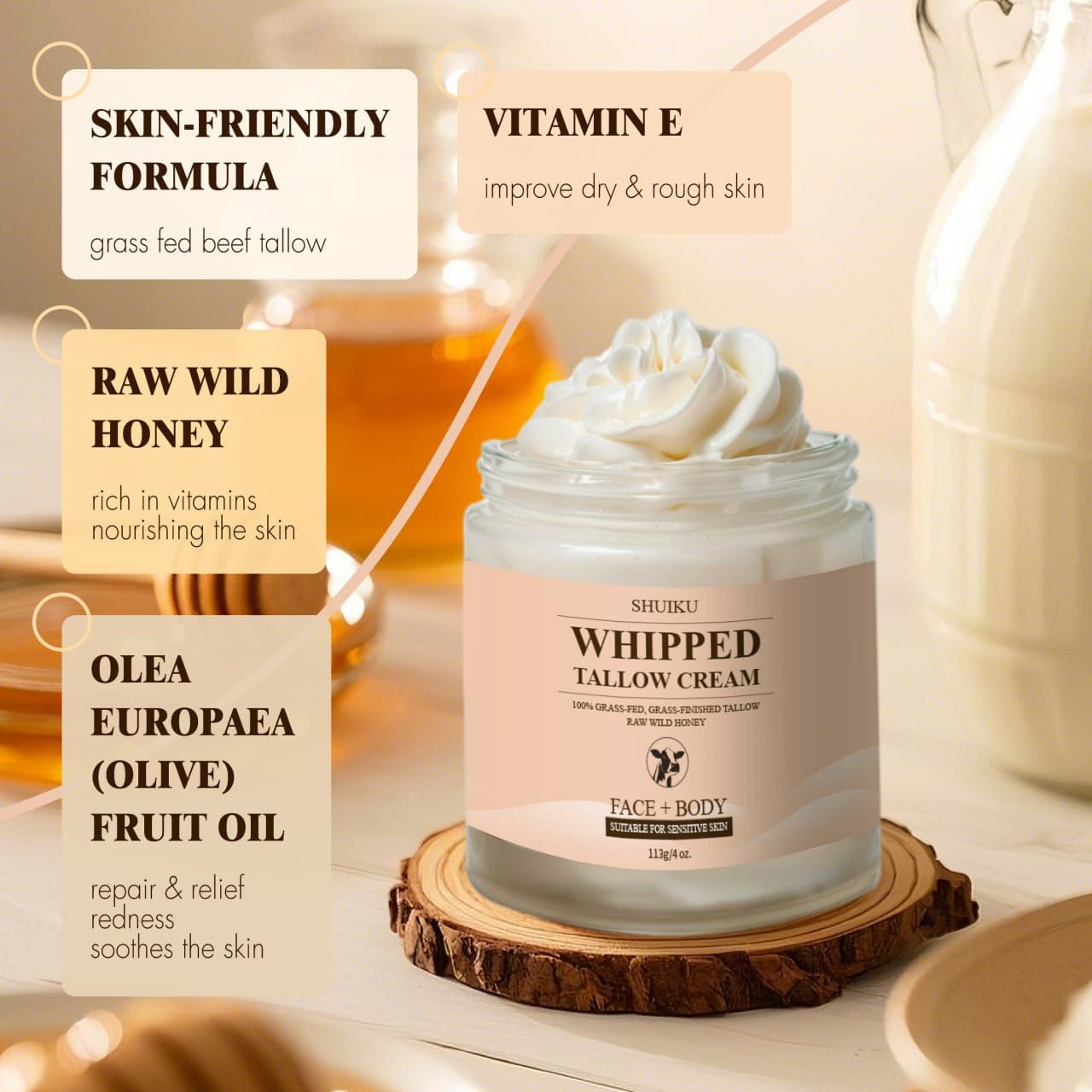 SHUIKU balm being applied to face for deep hydration and softness