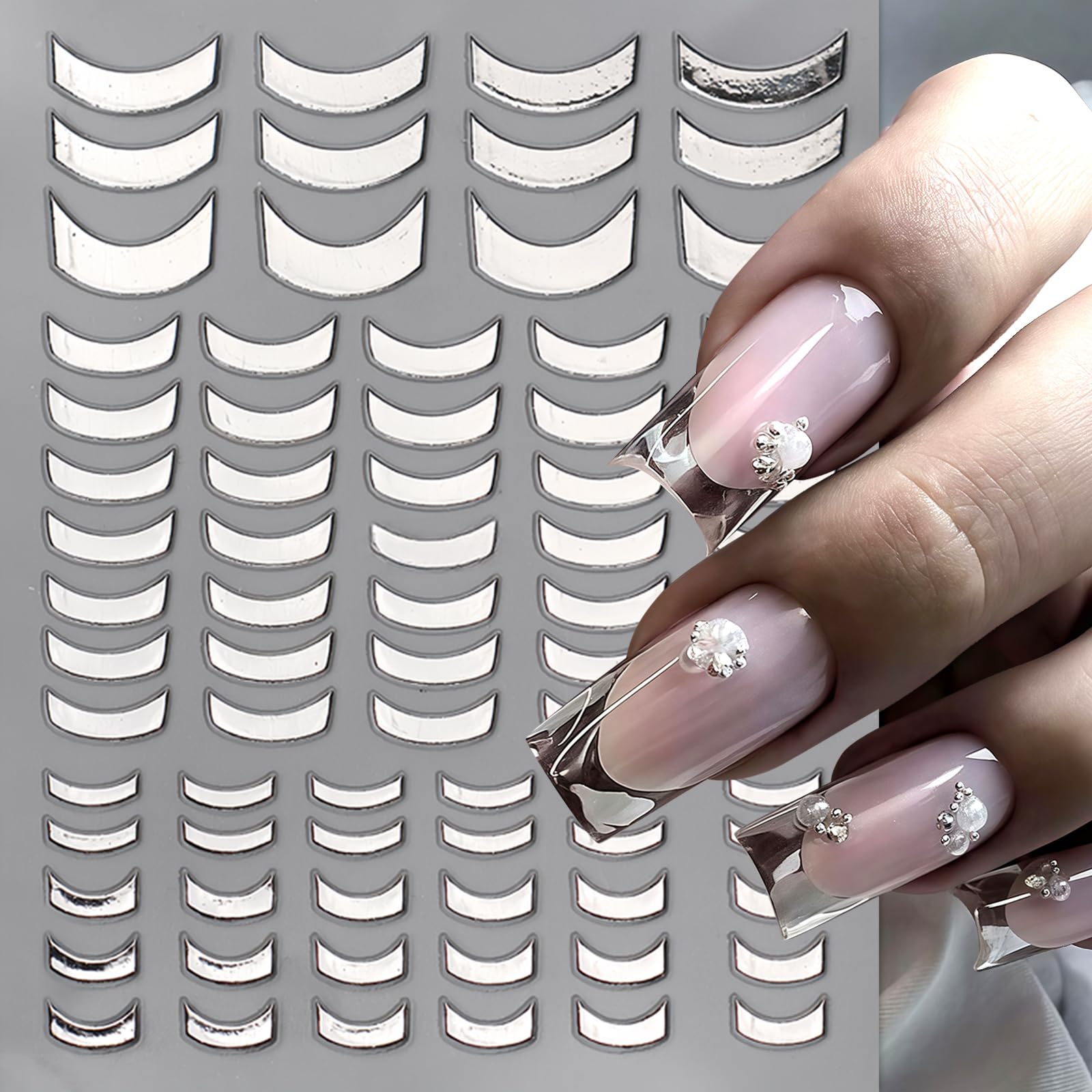 SHUXILIN easy-to-use nail stickers with tweezers for precise application