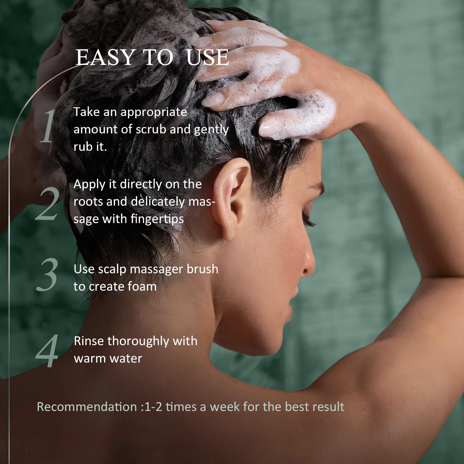SHVYOG at-home scalp treatment routine setup with detox scrub