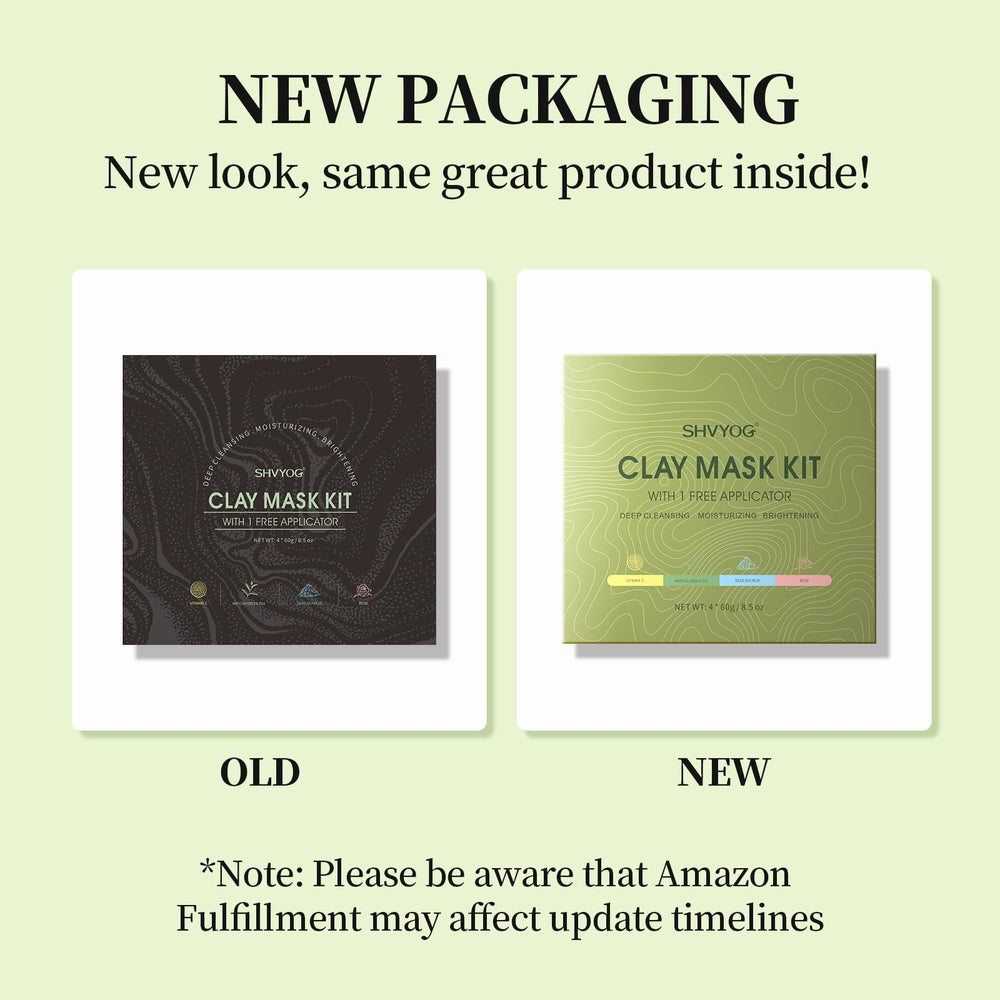 SHVYOG green tea clay mask jar detox and clearer pores