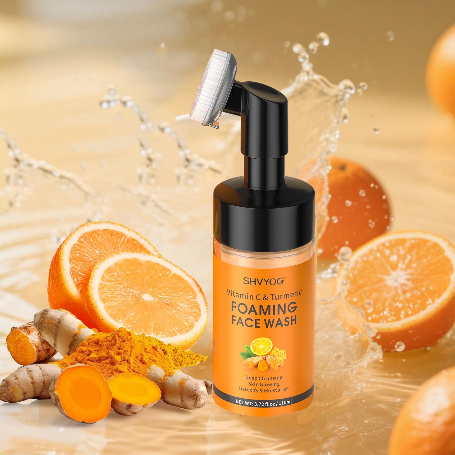 SHVYOG limpiador facial cúrcuma para rostro fresco y equilibrado