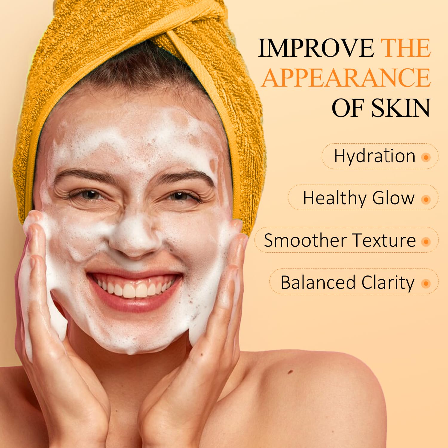 SHVYOG limpiador facial cúrcuma textura cremosa ideal para uso diario