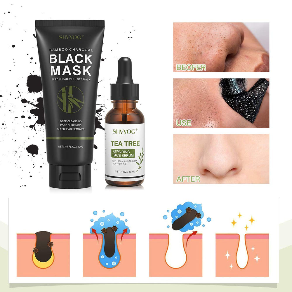 SHVYOG post-mask routine with tea tree serum for balance